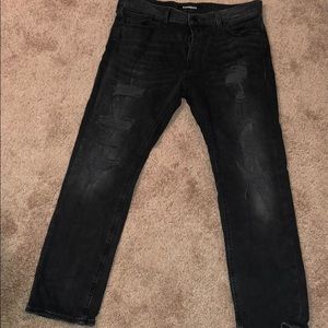 Black ripped jeans